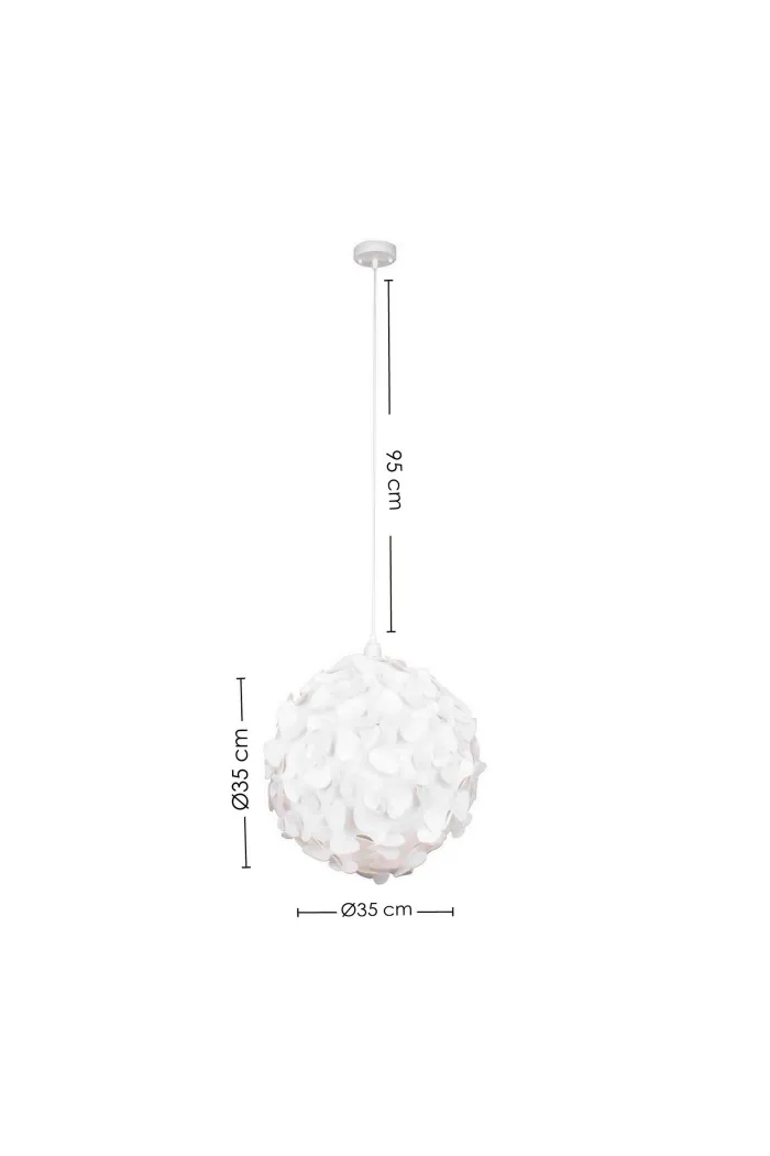 Lámpara de techo en PVC blanco