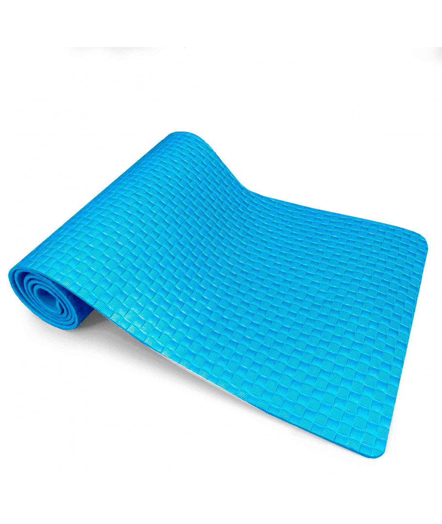  Esterilla de yoga de 68.1 x 24.0 in, impresión de esterilla de  yoga gruesa de doble cara, antideslizante, elástica, equipo de gimnasio,  espuma de PVC, esterillas de yoga (color azul, tamaño