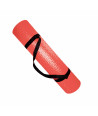 Esterilla de yoga antideslizante con correa (60 cm x 190 cm) - Rojo