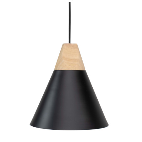 Lámpara de techo en aluminio y madera - Negro