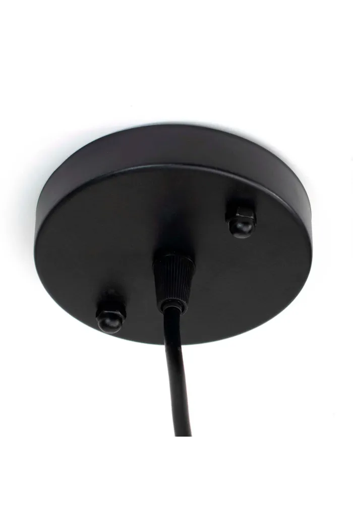 Lámpara de techo en aluminio y madera - Negro