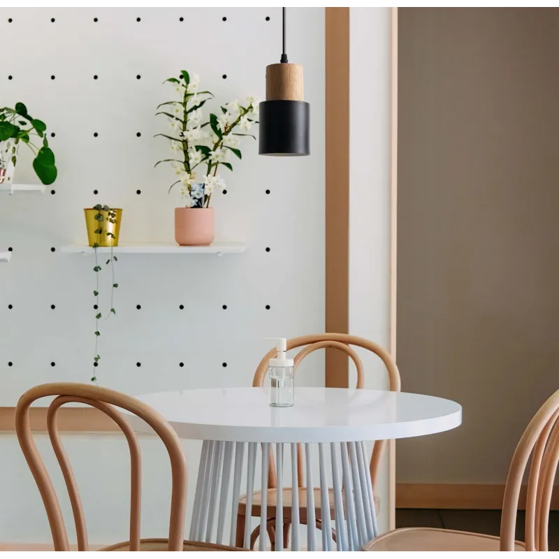 Lámpara de Techo en Aluminio y Madera - Golda