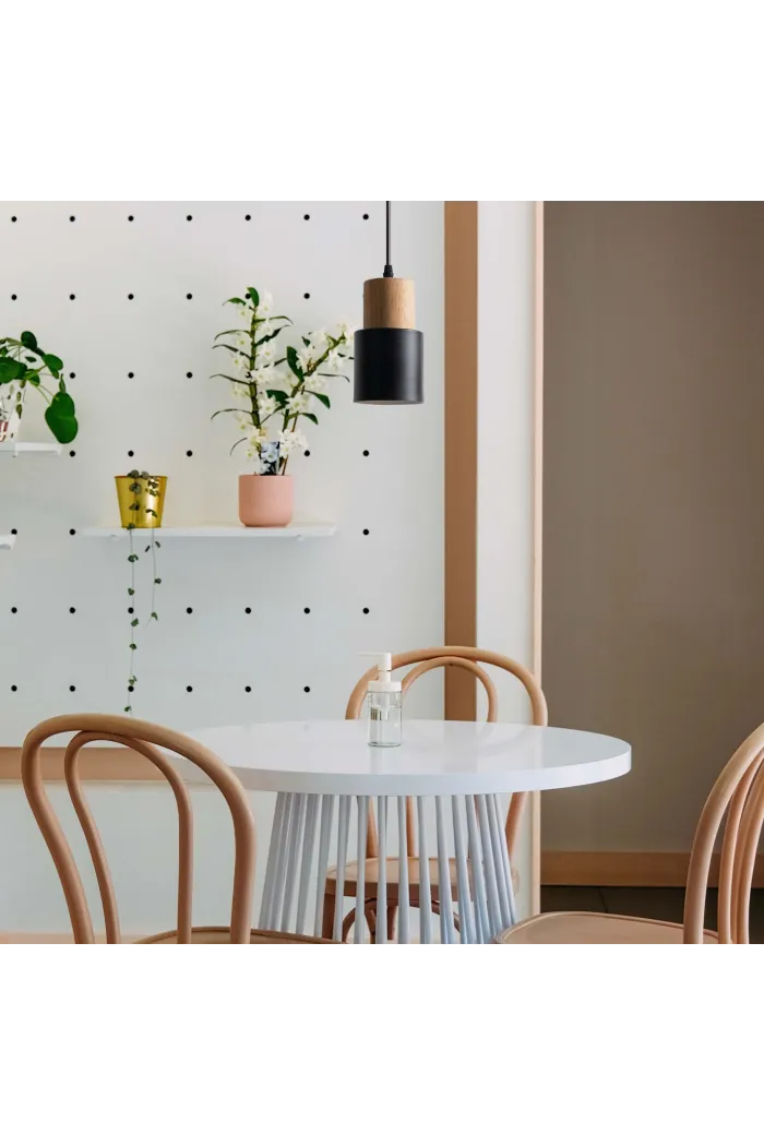 Lámpara de Techo en Aluminio y Madera - Golda