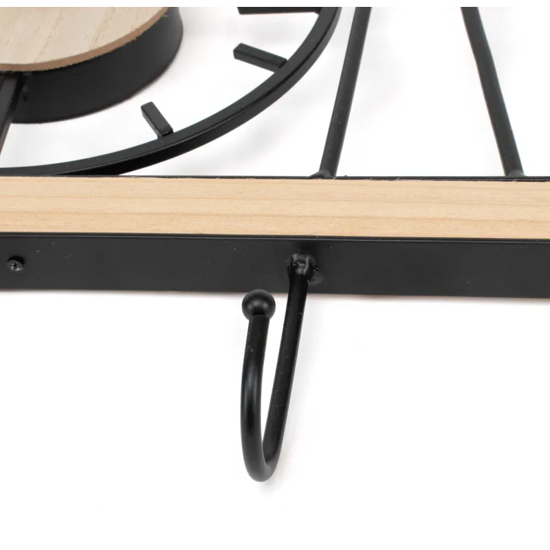 Perchero de pared New York en madera y metal
