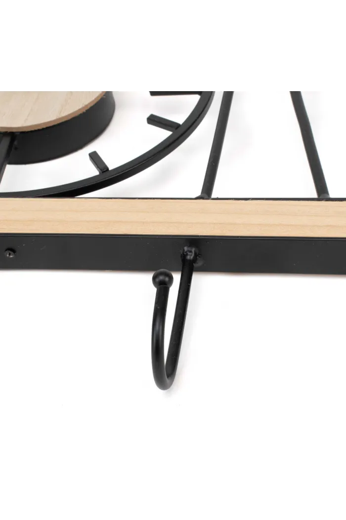 Perchero de pared New York en madera y metal