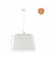 Lámpara de techo en tela (40 x 40 cm) - Blanco