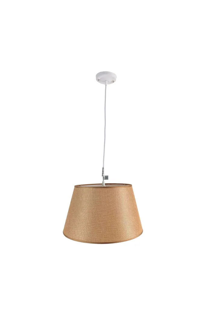 Lámpara de techo en tela (Ø38 cm) - Marrón