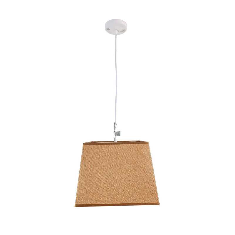 Lámpara de techo en tela (30 x 30 cm) - Marrón