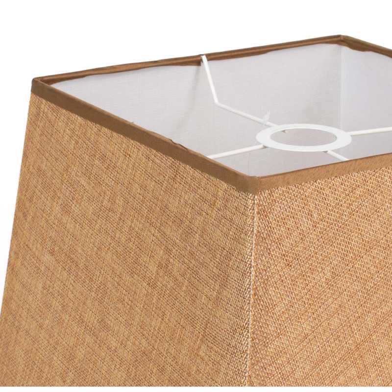 Lámpara de techo en tela (30 x 30 cm) - Marrón