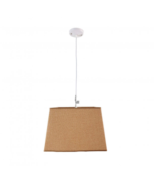 Lámpara de techo en tela (35 x 35 cm) - Marrón