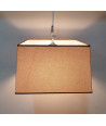 Lámpara de techo en tela (40 x 40 cm) - Marrón