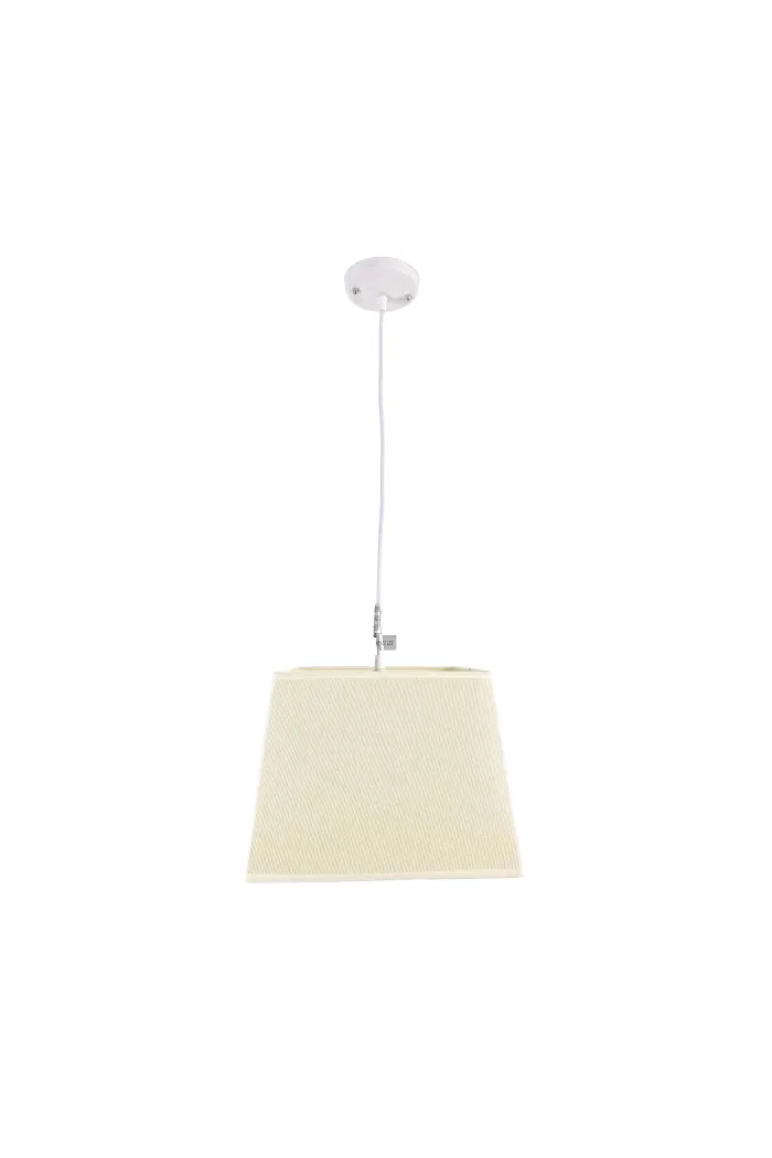 Lámpara de techo en tela (30 x 30 cm) - Beige