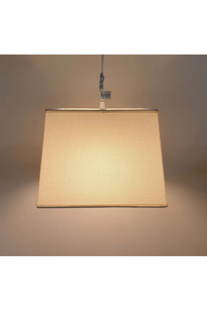 Lámpara de techo en tela (30 x 30 cm) - Beige