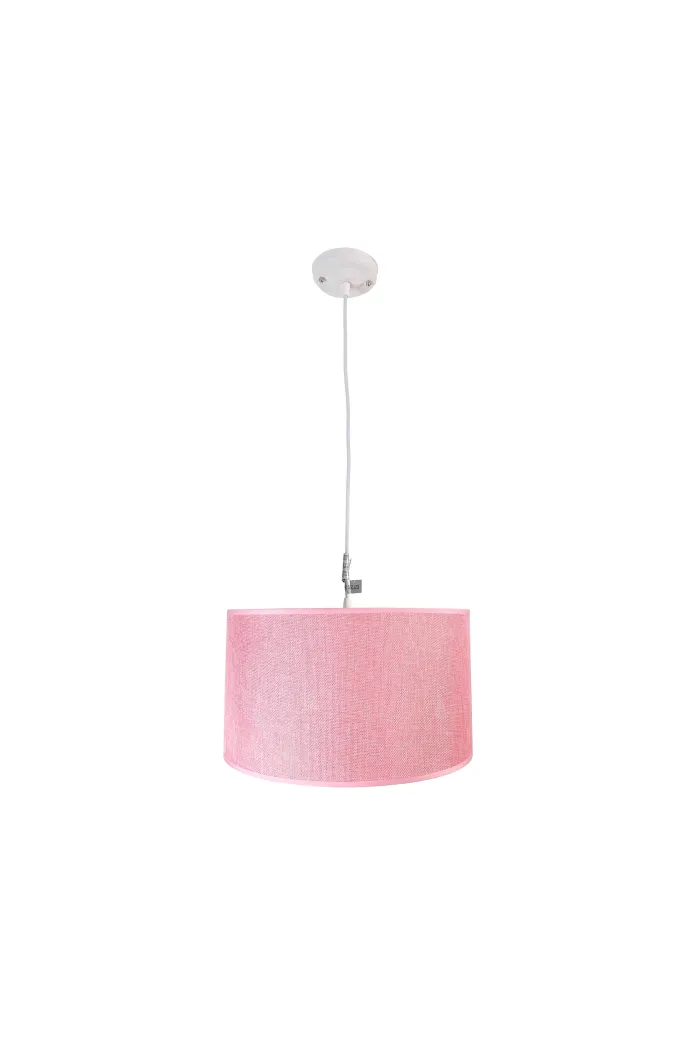 Lámpara de techo en tela (Ø35 cm) - Rosa