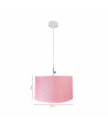 Lámpara de techo en tela (Ø35 cm) - Rosa