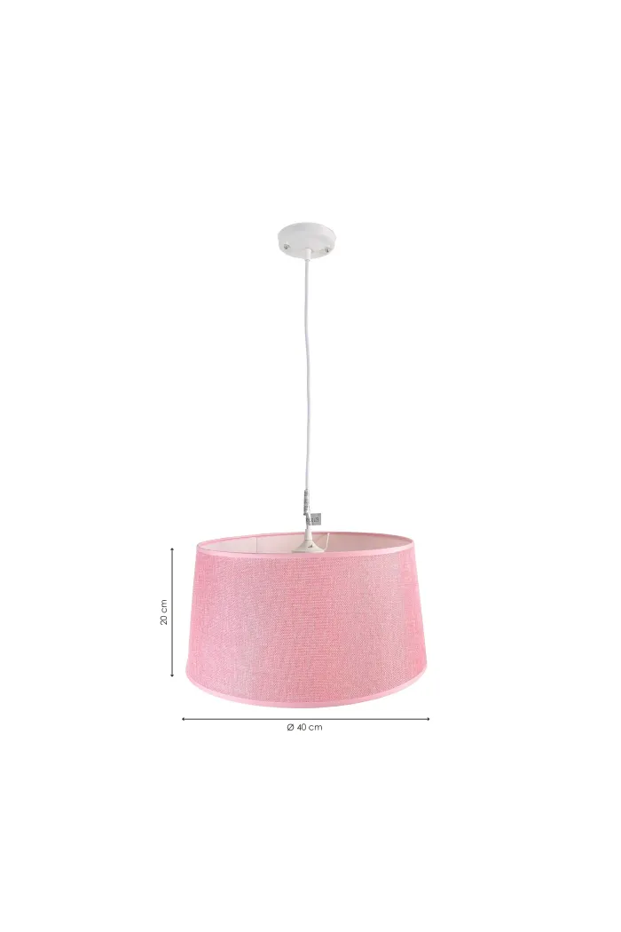 Lámpara de techo en tela (Ø40 cm) - Rosa