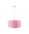Lámpara de techo en tela (Ø45 cm) - Rosa