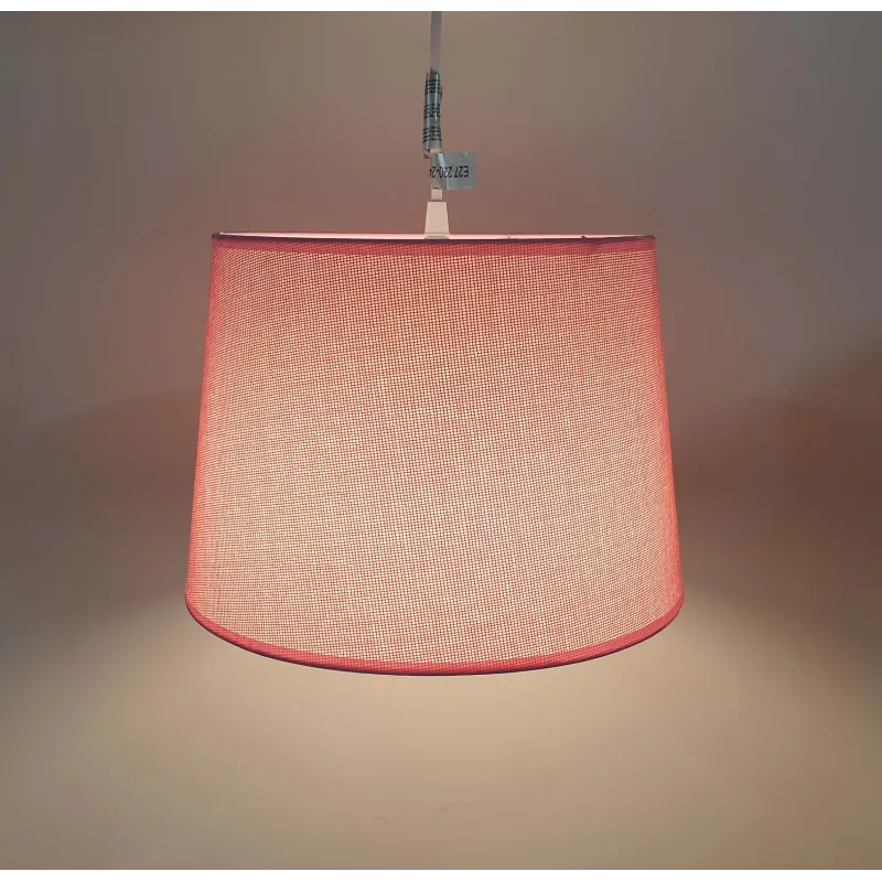 Lámpara de techo en tela (Ø30 cm) - Rosa