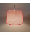 Lámpara de techo en tela (Ø30 cm) - Rosa