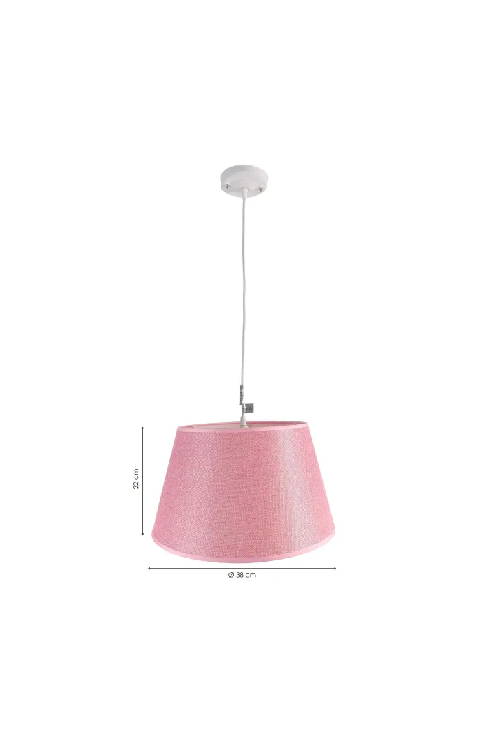 Lámpara de techo en tela (Ø38 cm) - Rosa