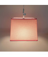 Lámpara de techo en tela (25 x 25 cm) - Rosa
