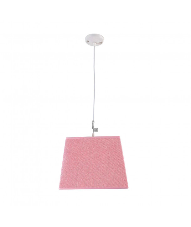 Lámpara de techo en tela (30 x 30 cm) - Rosa