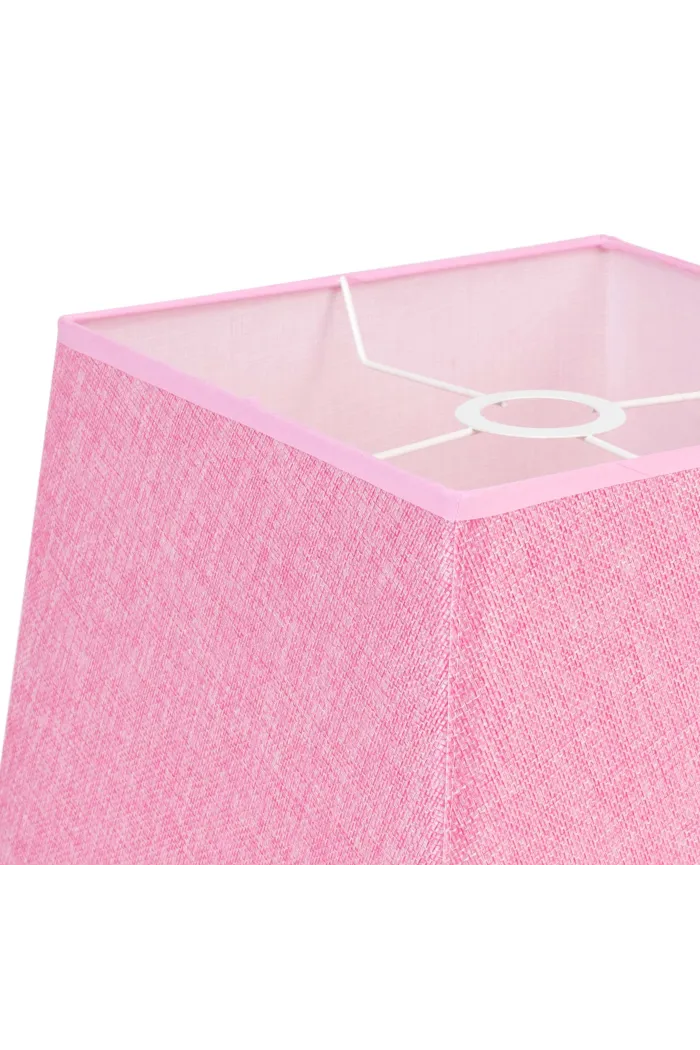 Lámpara de techo en tela (30 x 30 cm) - Rosa