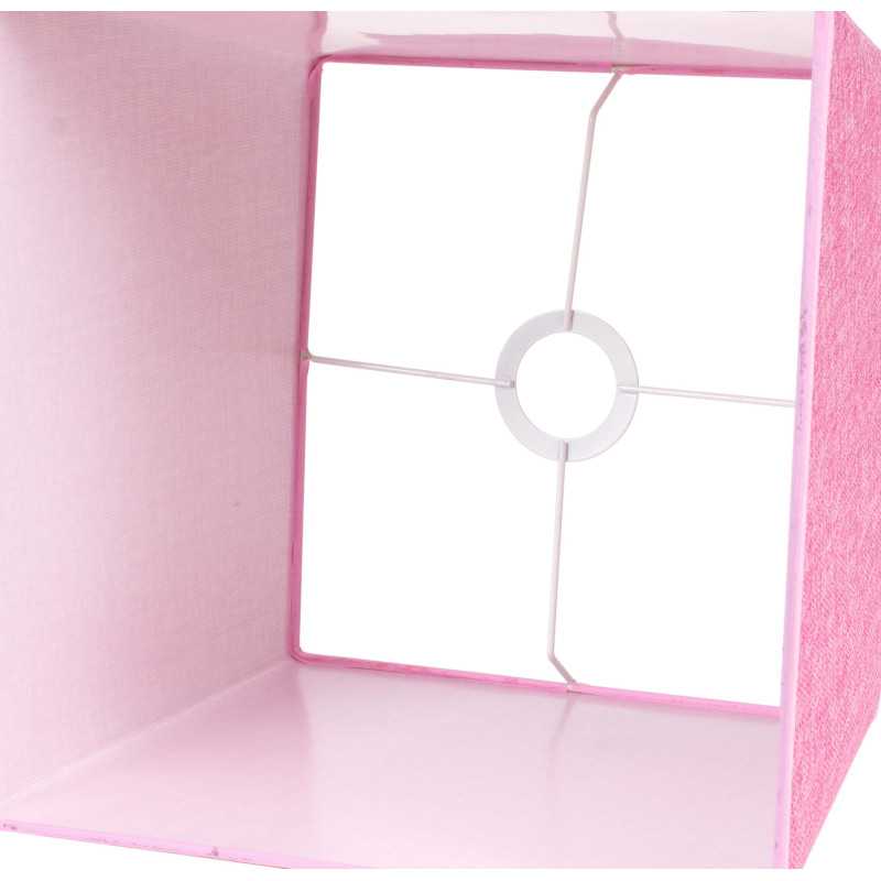 Lámpara de techo en tela (30 x 30 cm) - Rosa