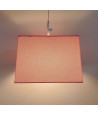 Lámpara de techo en tela (35 x 35 cm) - Rosa