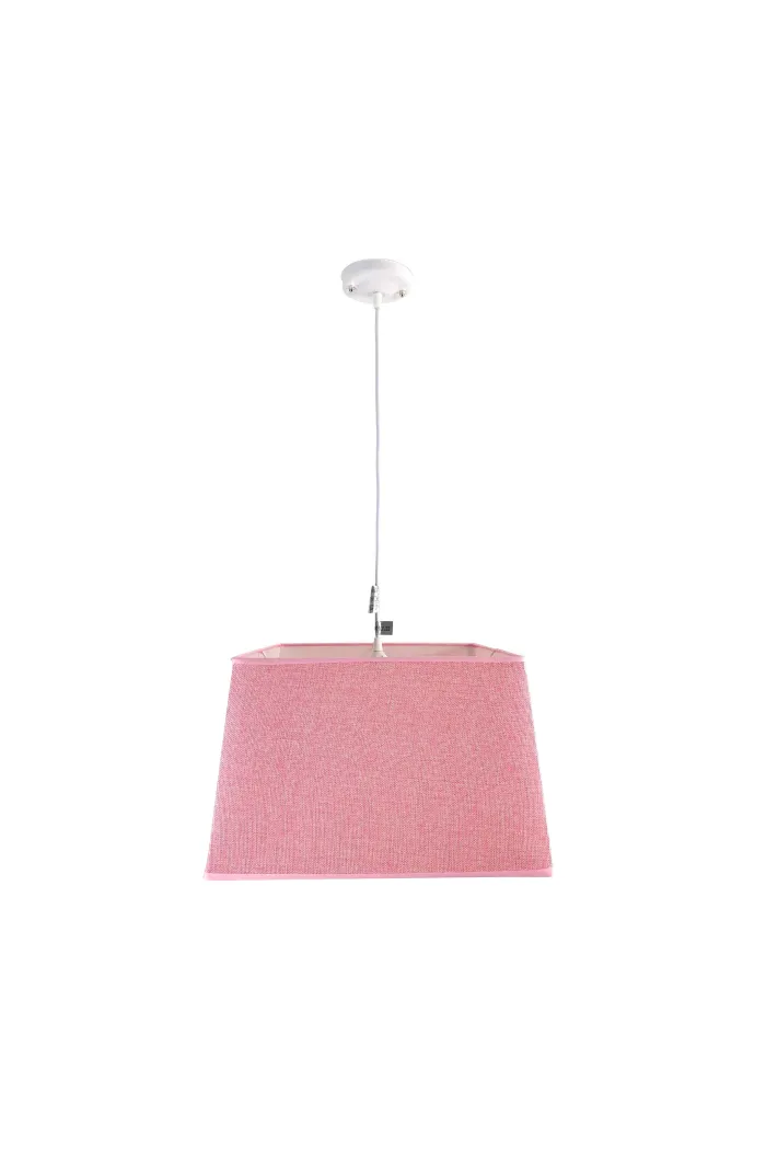 Lámpara de techo en tela (40 x 40 cm) - Rosa