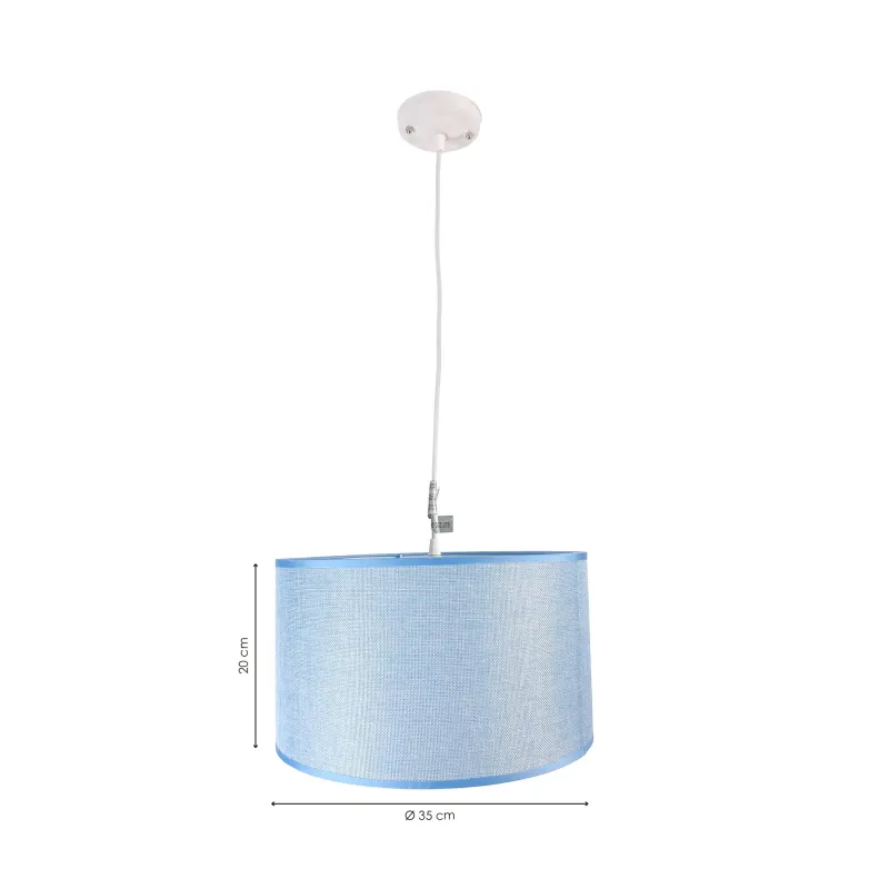 Lámpara de techo en tela (Ø35 cm) - Azul