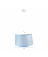 Lámpara de techo en tela (Ø40 cm) - Azul
