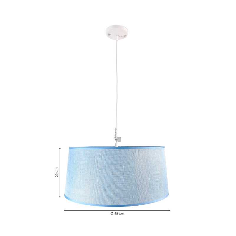 Lámpara de techo en tela (Ø45 cm) - Azul
