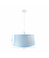 Lámpara de techo en tela (Ø45 cm) - Azul