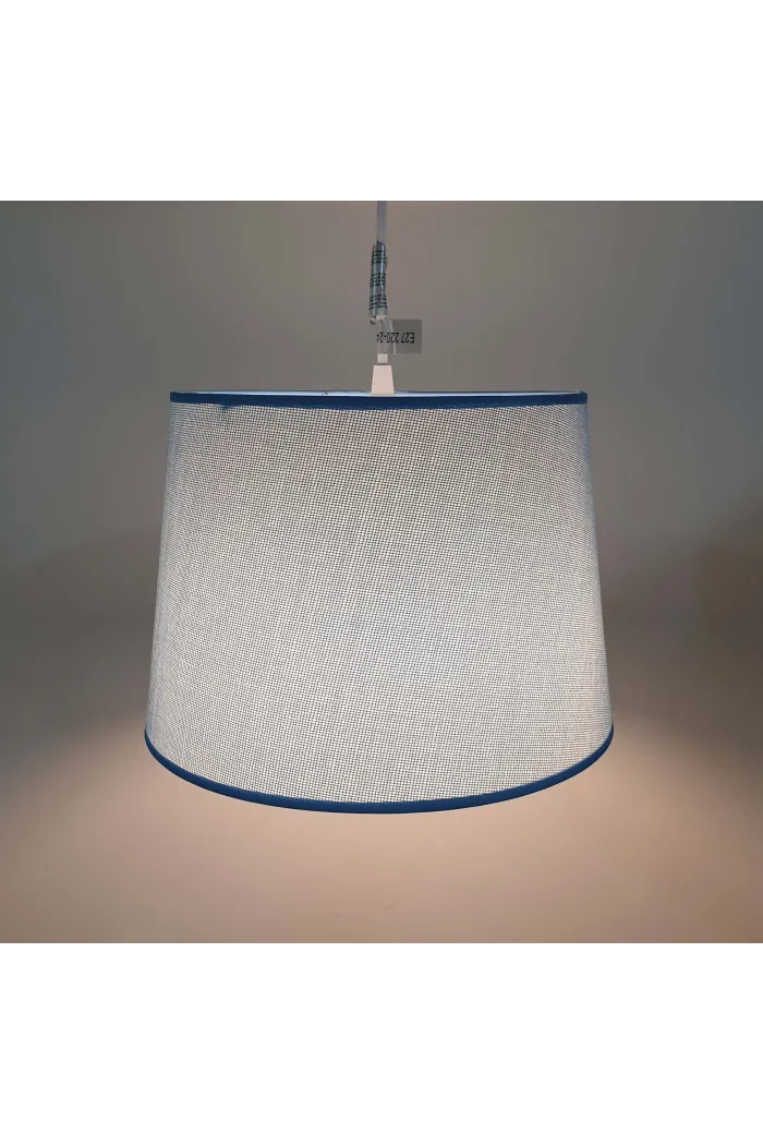 Lámpara de techo en tela (Ø30 cm) - Azul