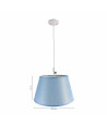 Lámpara de techo en tela (Ø38 cm) - Azul