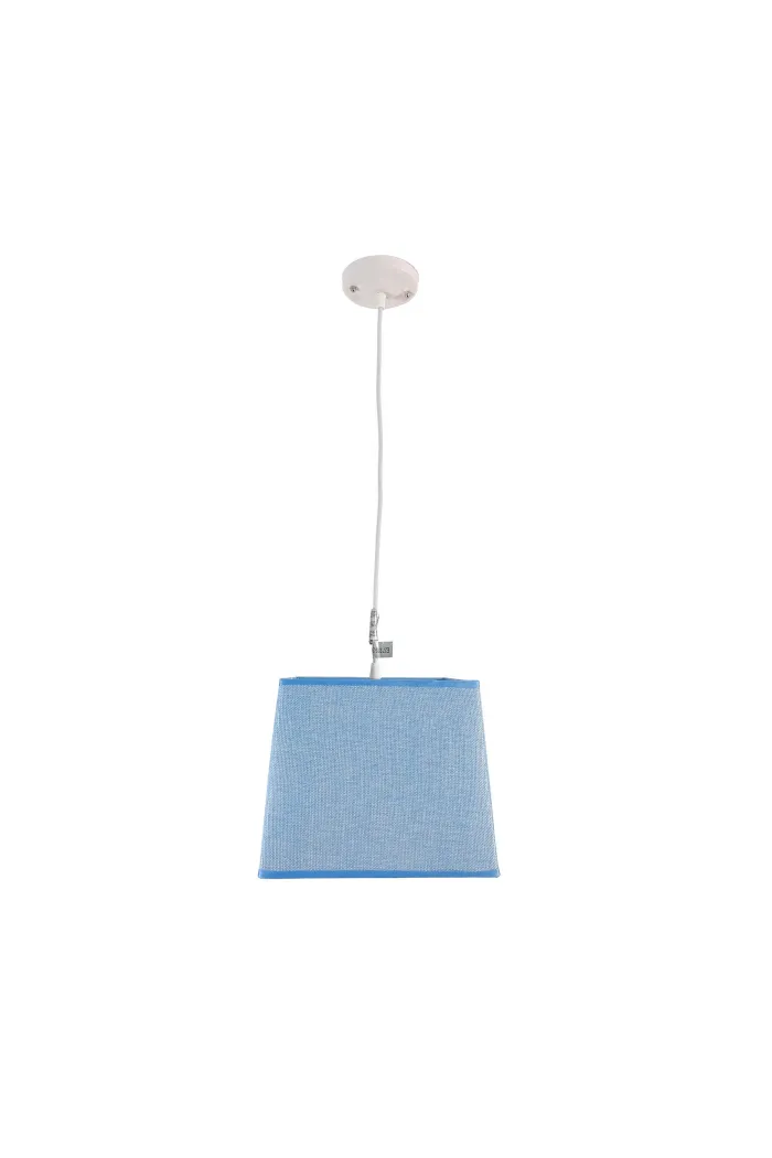 Lámpara de techo en tela (25 x 25 cm) - Azul