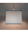 Lámpara de techo en tela (25 x 25 cm) - Azul