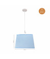 Lámpara de techo en tela (35 x 35 cm) - Azul