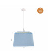Lámpara de techo en tela (40 x 40 cm) - Azul