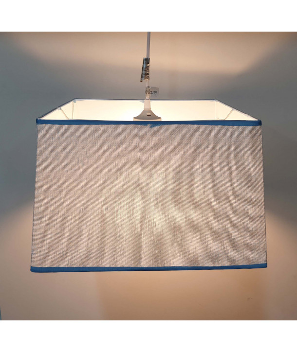 Lámpara de techo en tela (40 x 40 cm) - Azul