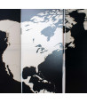 Biombo plegable de 3 paneles - Mapa Mundi