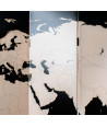 Biombo plegable de 3 paneles - Mapa Mundi