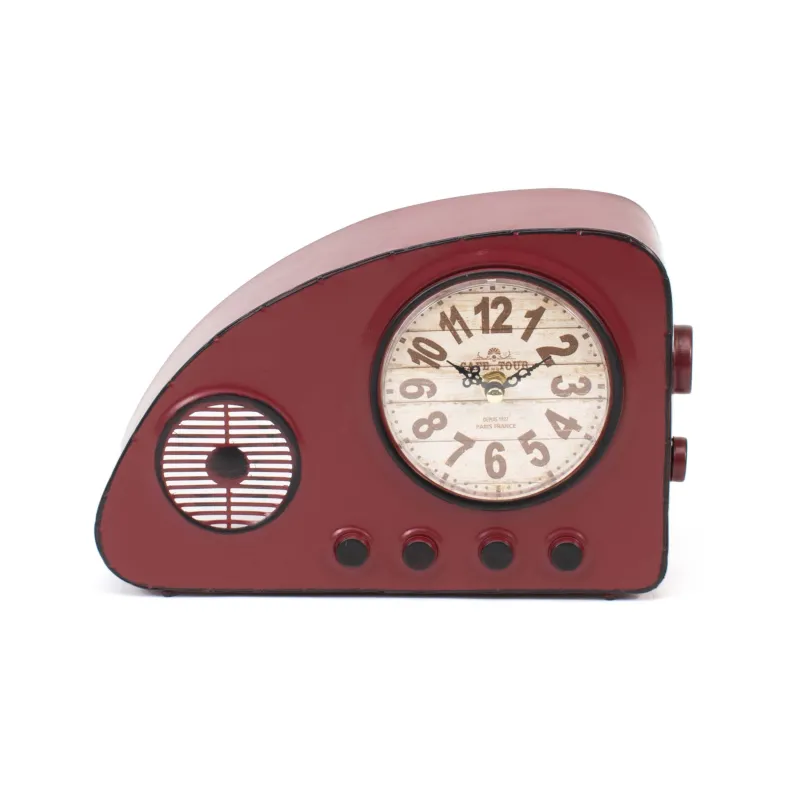 Reloj de mesa radio vintage - Rojo