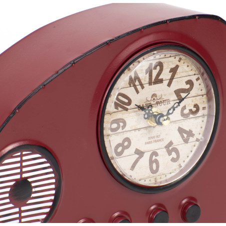 Reloj de mesa radio vintage - Rojo