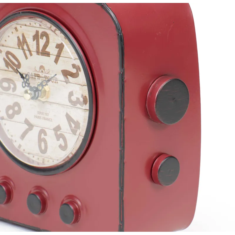 Reloj de mesa radio vintage - Rojo