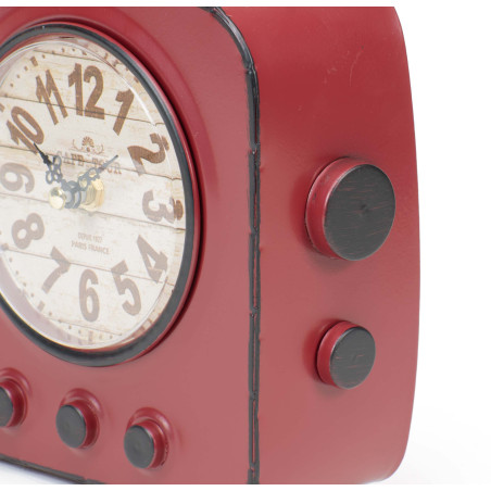 Reloj de mesa radio vintage - Rojo