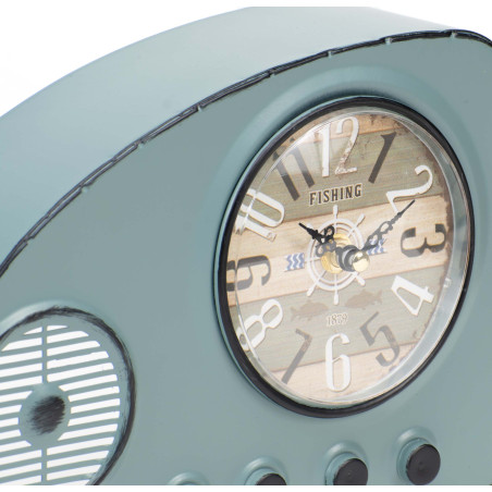 Reloj de mesa radio vintage - Azul