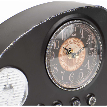 Reloj de mesa radio vintage - Negro