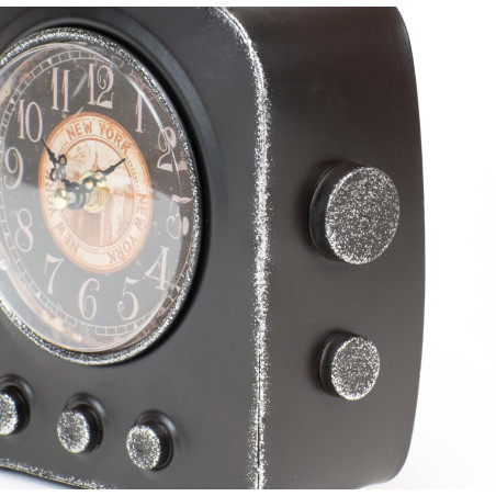 Reloj de mesa radio vintage - Negro